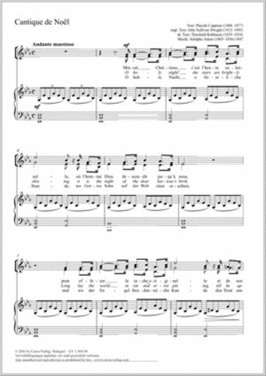 Cantique de Noel SA scores gallery preview page 1