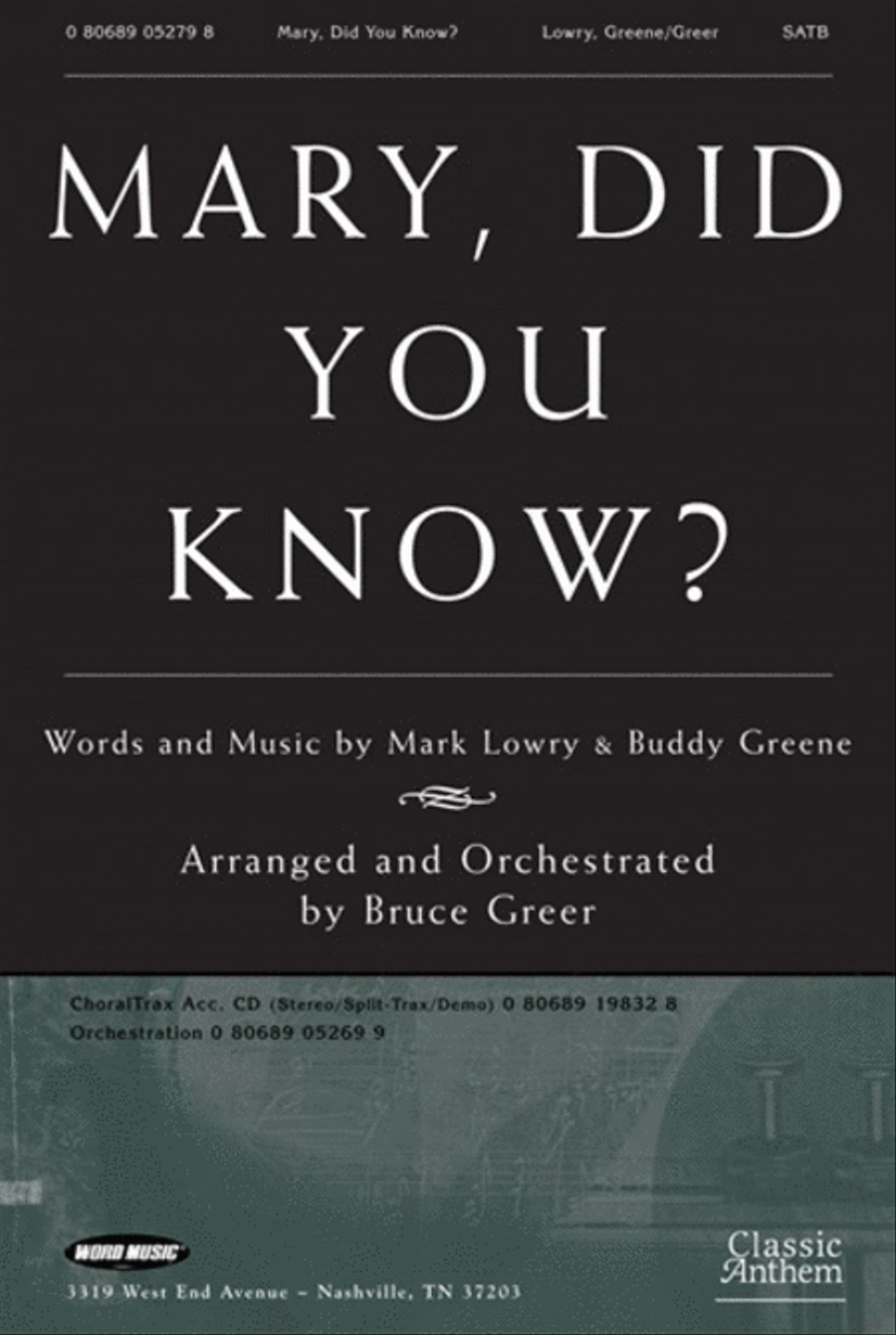 Mary, Did You Know? - Anthem 4-Part scores gallery preview page 1