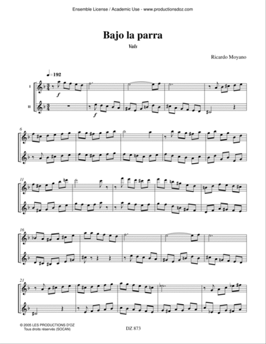 Bajo la parra, Ladino Classical Guitar scores gallery preview page 2