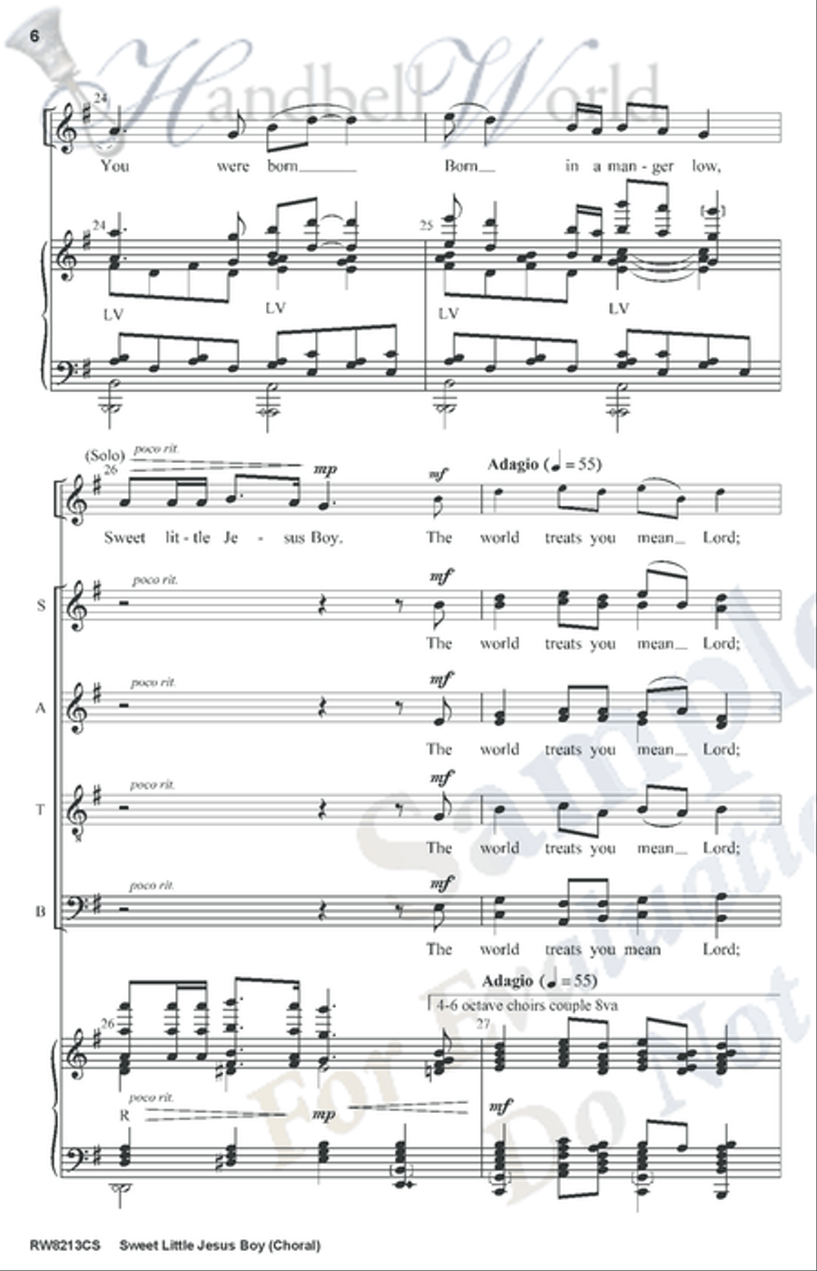 Sweet Little Jesus Boy 5-Octaves scores gallery preview page 5