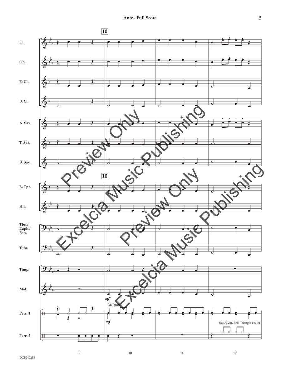 Antz (Score) Concert Band scores gallery preview page 6