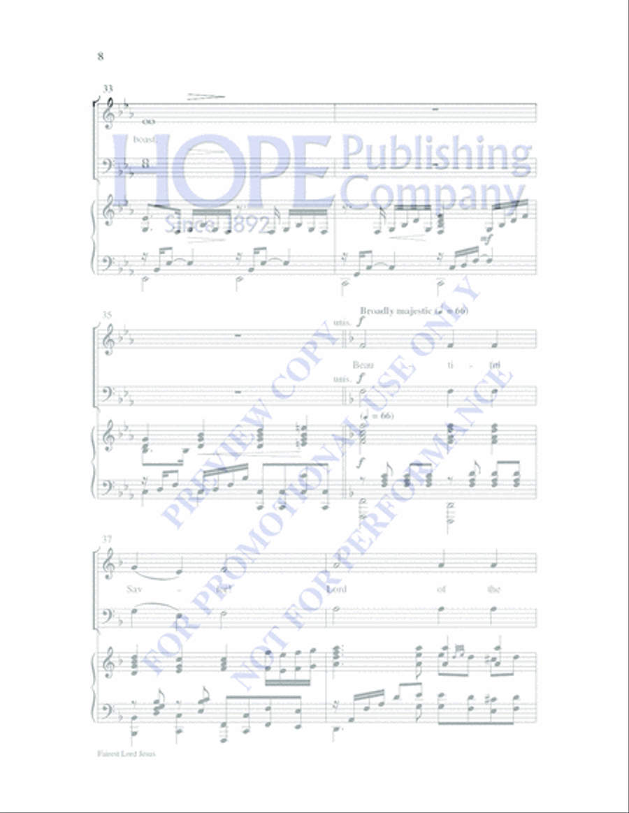 Fairest Lord Jesus Fairest Lord Jesus 4-Part scores gallery preview page 8
