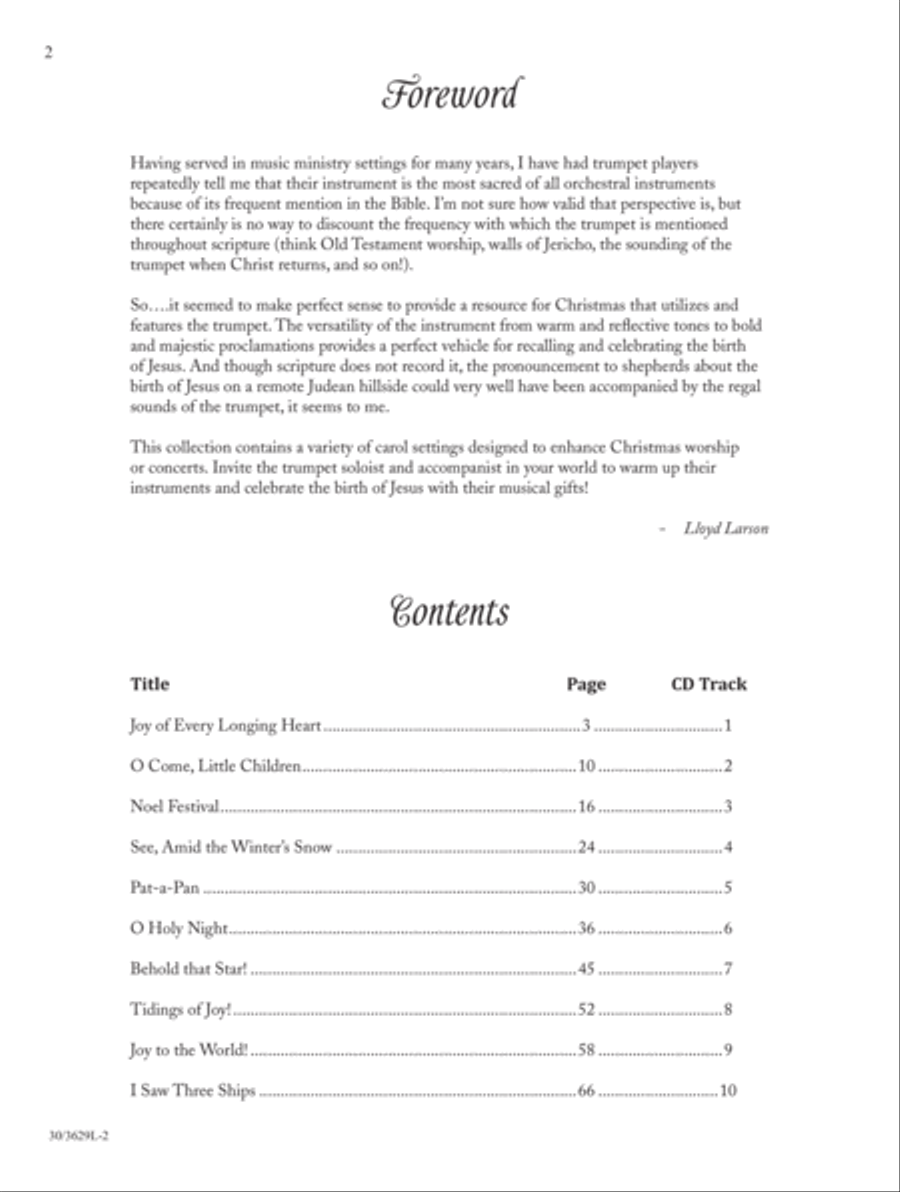 Trumpet Solos for Christmas Trumpet Solo scores gallery preview page 2