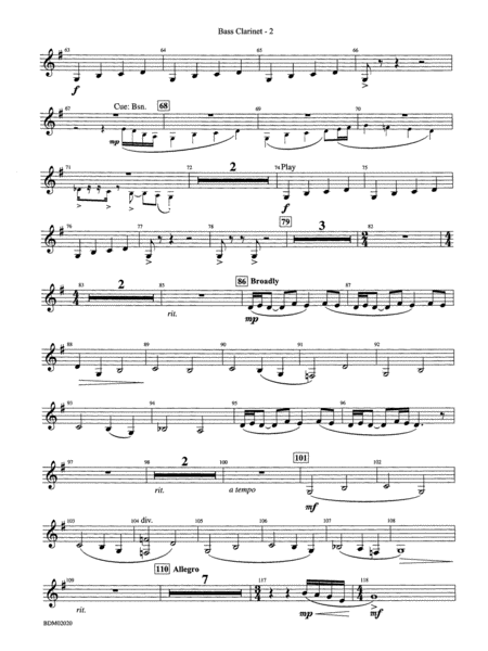 Prairiesong: B-flat Bass Clarinet