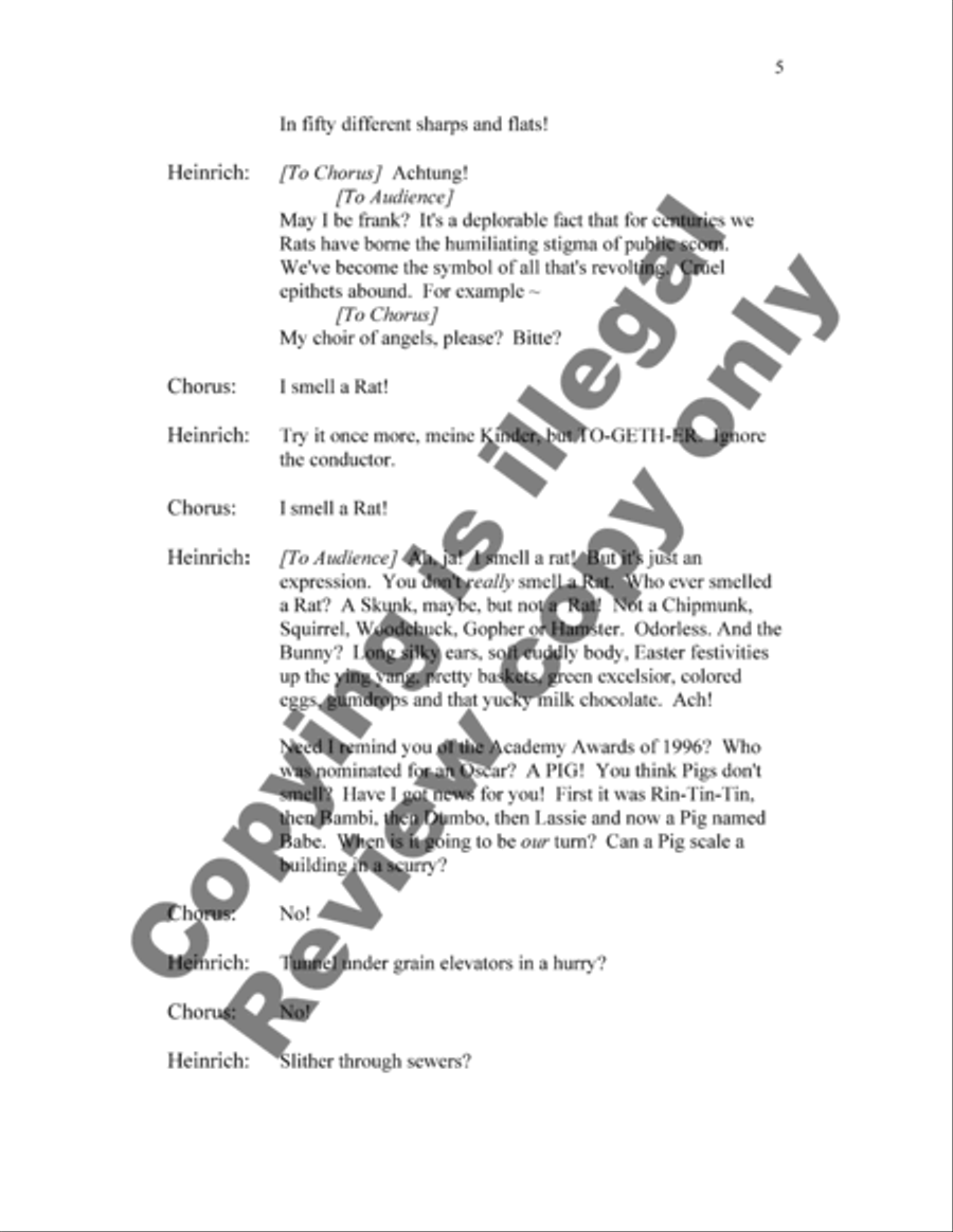 A Rat's Tale (Libretto) A Rat's Tale (Libretto) Choir scores gallery preview page 6
