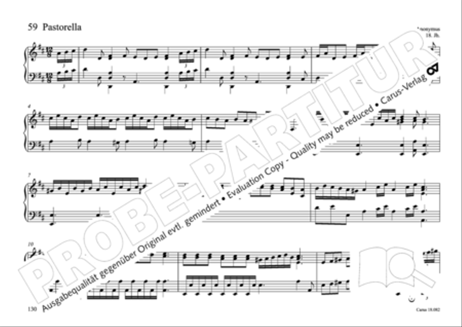 Pastoral music for organ, vol. 2: Germany, Bohemia, Austria, South Tyrol Organ Solo scores gallery preview page 131