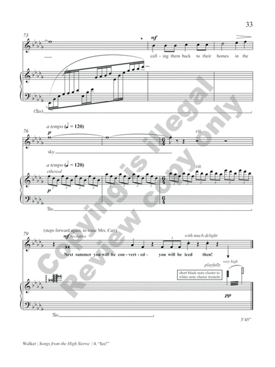 Songs from the High Sierra High Voice scores gallery preview page 36