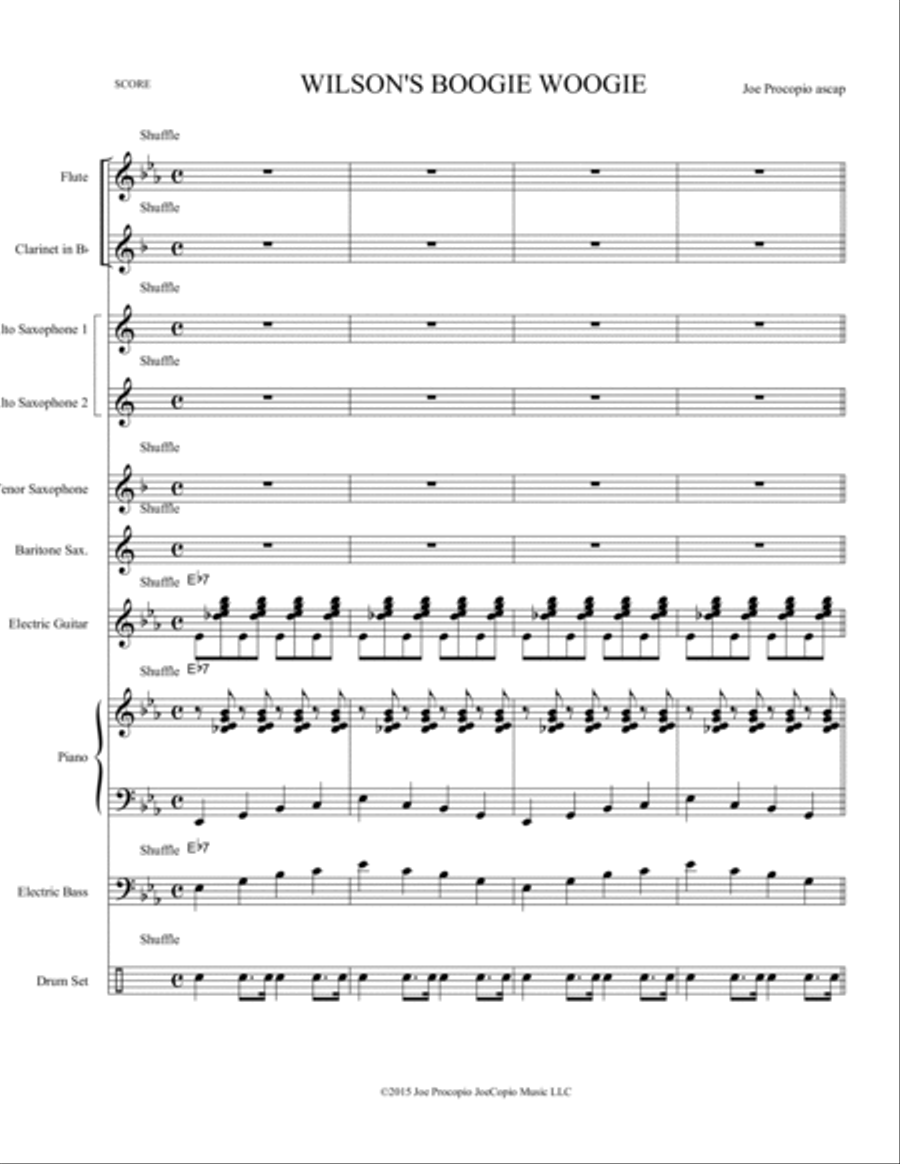 WILSON'S BOOGIE WOOGIE Large Ensemble scores gallery preview page 2