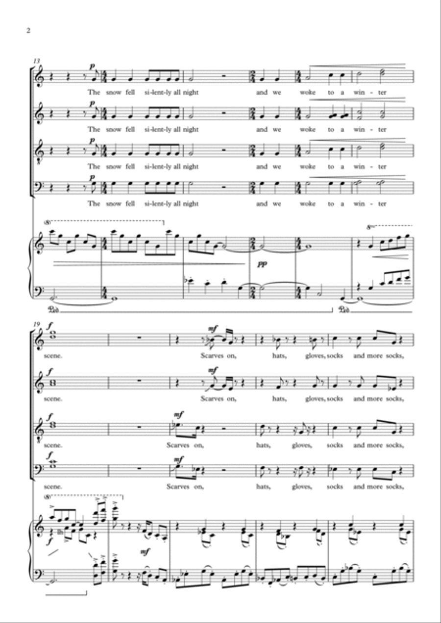 Winter Scene Choir scores gallery preview page 2