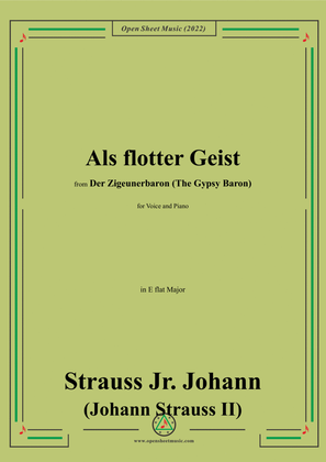 Book cover for Johann Strauss II-Als flotter Geist,in E flat Major