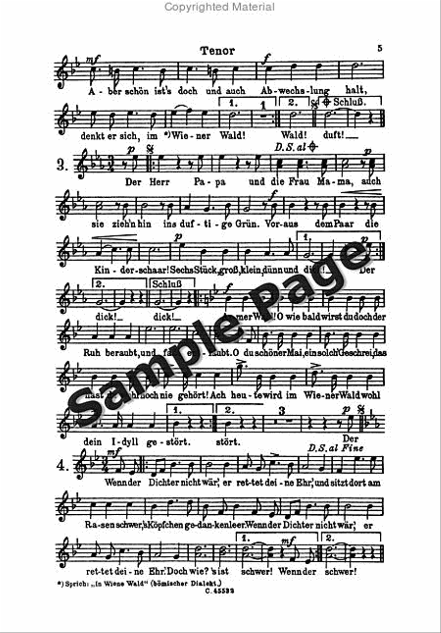Wiener Wald Op. 325 Choir scores gallery preview page 6