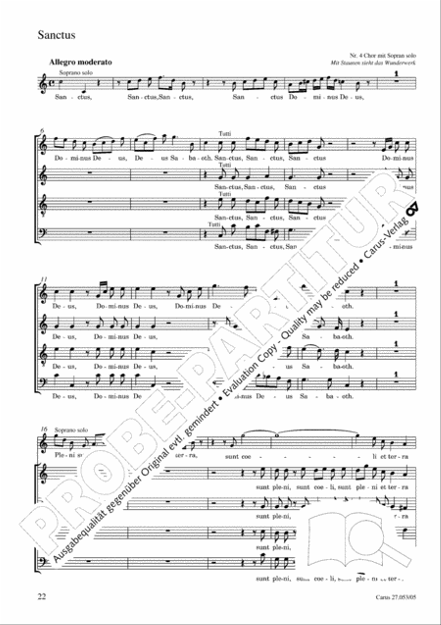 Creation Mass in A-major after Joseph Haydn (Schopfungsmesse in A nach Joseph Haydn) 4-Part scores gallery preview page 23