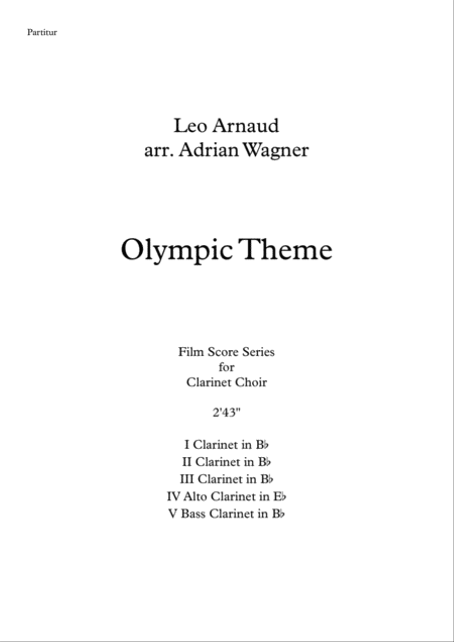 Bugler's Dream (Olympic Fanfare) Clarinet Choir scores gallery preview page 2