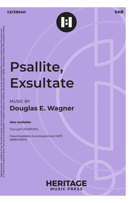 Book cover for Psallite, Exsultate