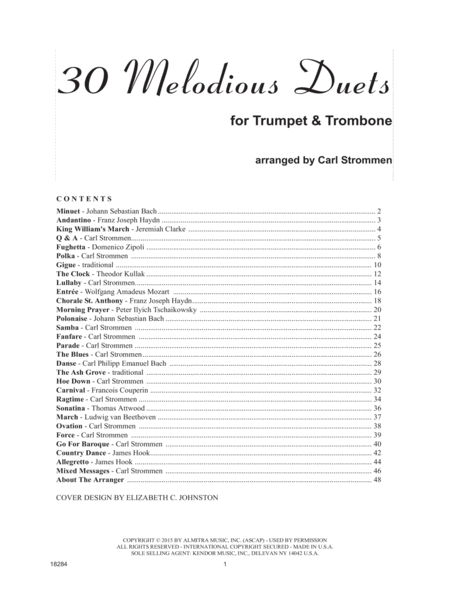 30 Melodious Duets (Trumpet & Trombone)