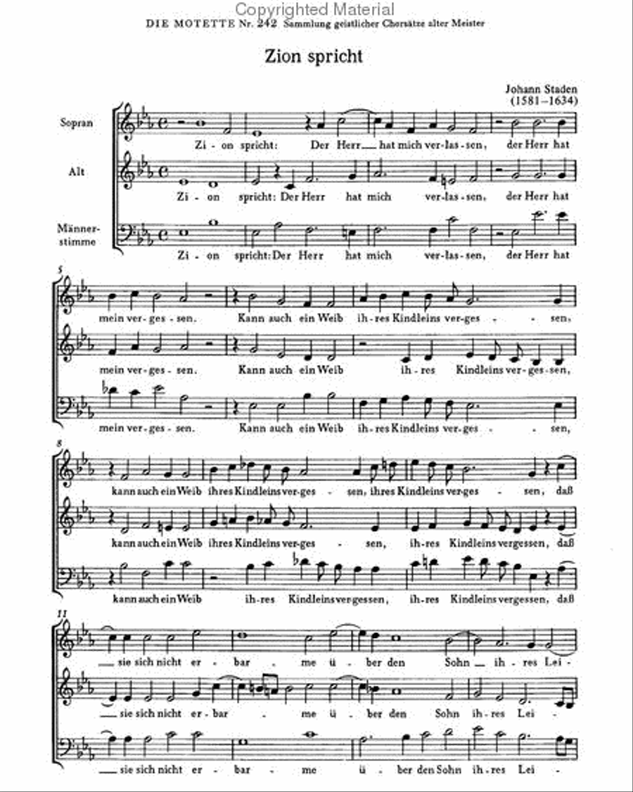 Zion said (Zion spricht) 3-Part scores gallery preview page 6