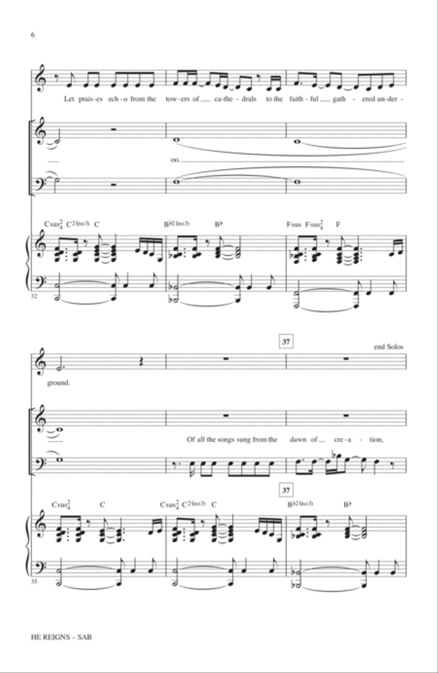 He Reigns 3-Part scores gallery preview page 5