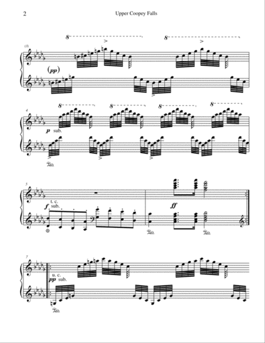 Upper Coopey Falls Upper Coopey Falls Piano Solo scores gallery preview page 2