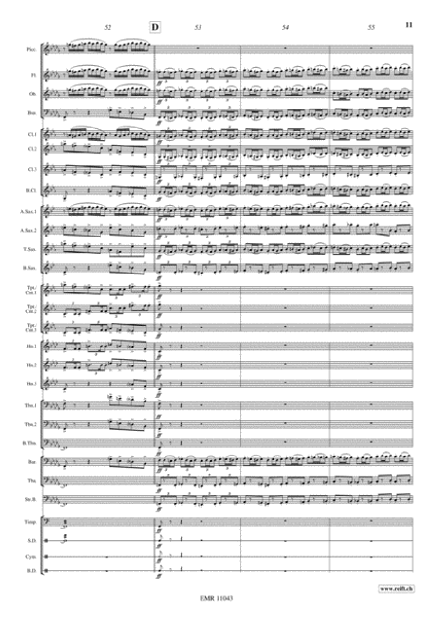 Marche Slave Concert Band scores gallery preview page 12
