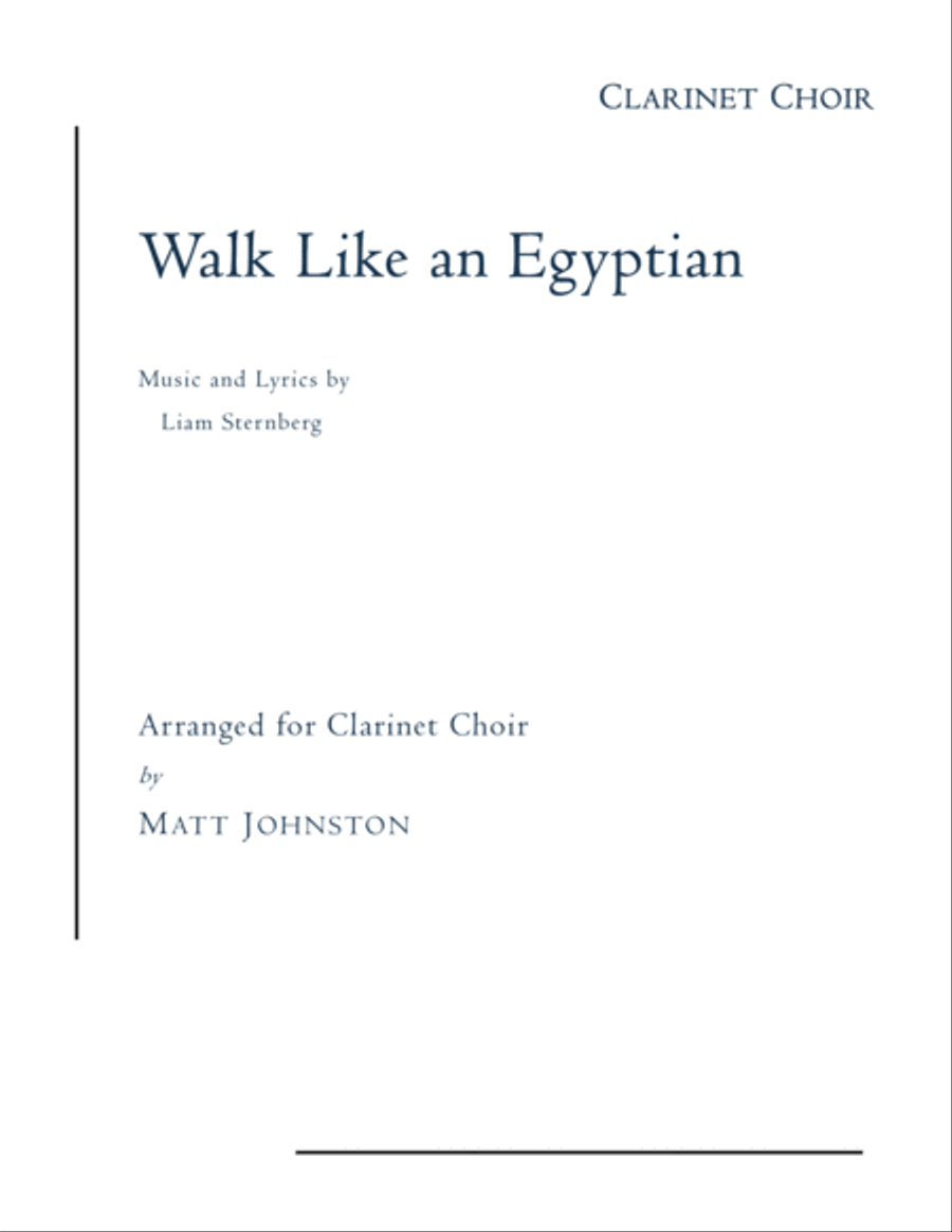 Walk Like An Egyptian Woodwind Ensemble scores gallery preview page 1