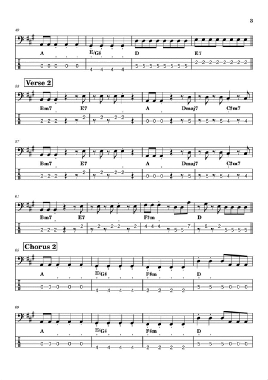 Take On Me Guitar Tablature scores gallery preview page 3