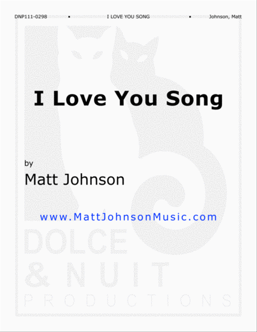 I Love You Song Voice scores gallery preview page 1