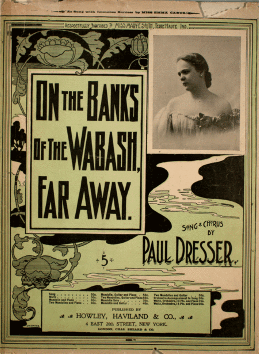 On the Banks of the Wabash, Far Away. Song & Chorus Choir scores gallery preview page 1