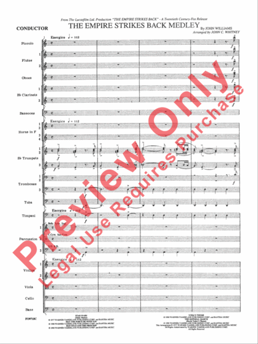 The Empire Strikes Back Medley Full Orchestra scores gallery preview page 4