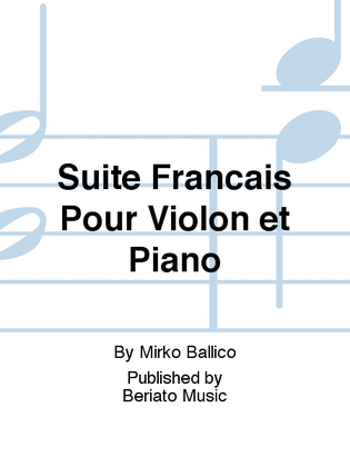 Suite Français Pour Violon et Piano