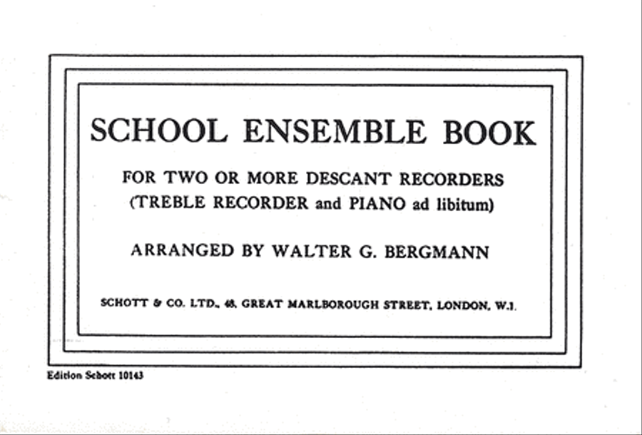 School Ensemble Book Recorder scores gallery preview page 1