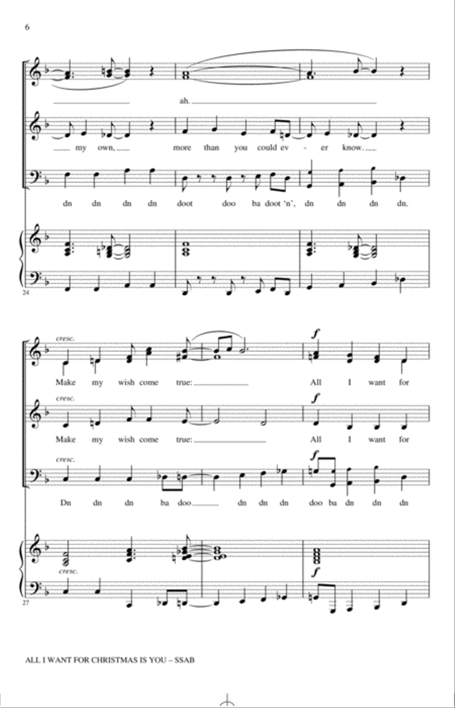 All I Want For Christmas Is You (arr. Roger Emerson) A Cappella scores gallery preview page 5