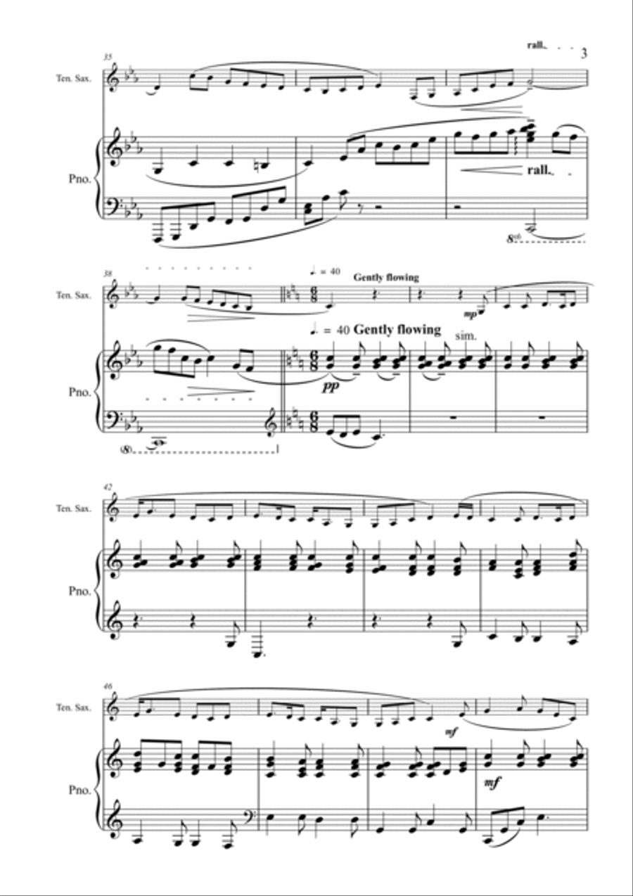 Burns Songs - Set 1 - Tenor Saxophone & Piano - TK Murray Tenor Saxophone scores gallery preview page 3