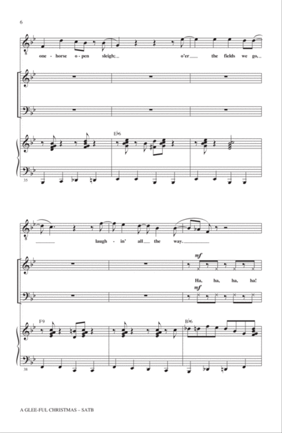 A Glee-ful Christmas (Choral Medley)(arr. Mark Brymer) 4-Part scores gallery preview page 5
