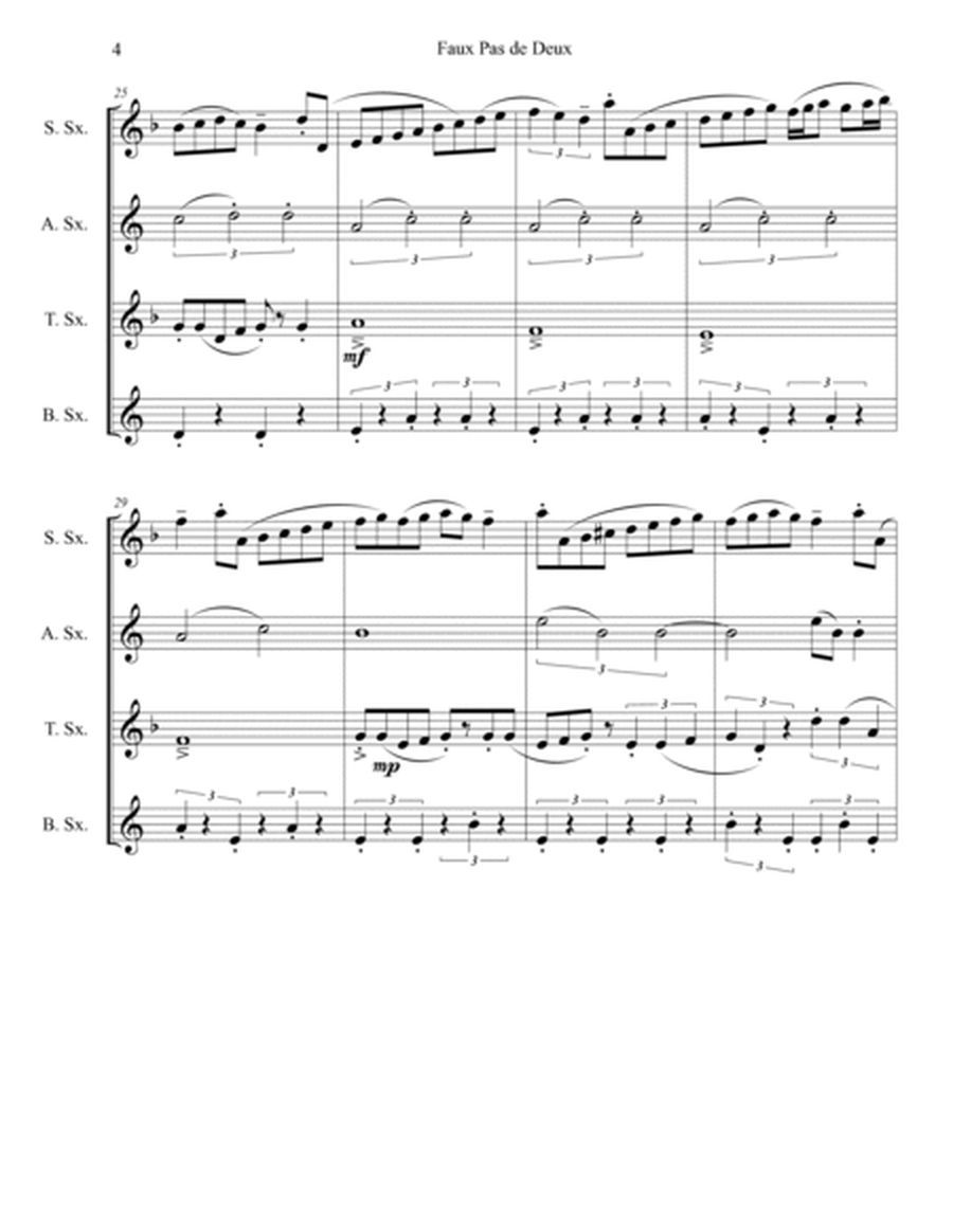 Faux Pas de Deux (for Saxophone Quartet)