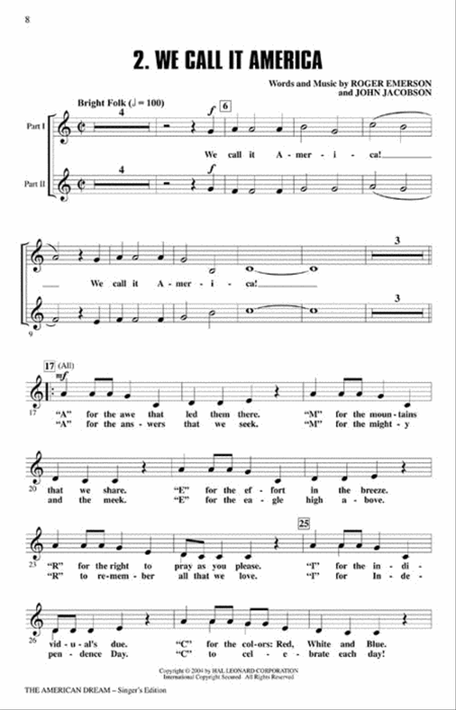The American Dream The American Dream Choir scores gallery preview page 4