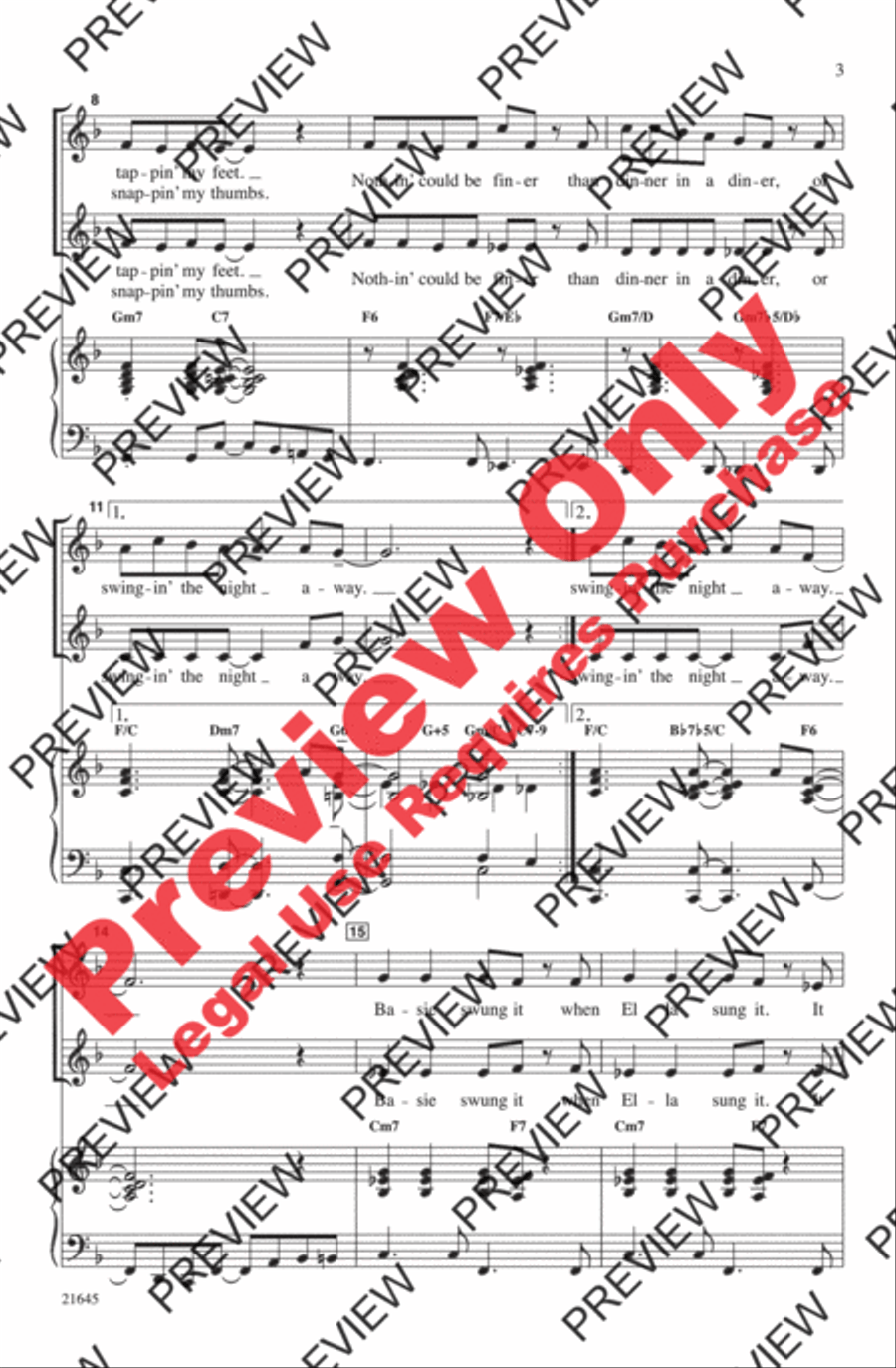 A Jazz Trio 2-Part scores gallery preview page 3