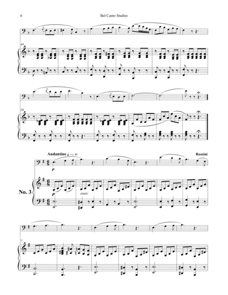 Bel Canto Studies for Euphonium with Piano accompaniment