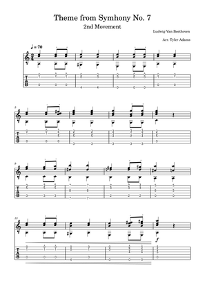 Theme from Symphony No. 7 (Solo Guitar)