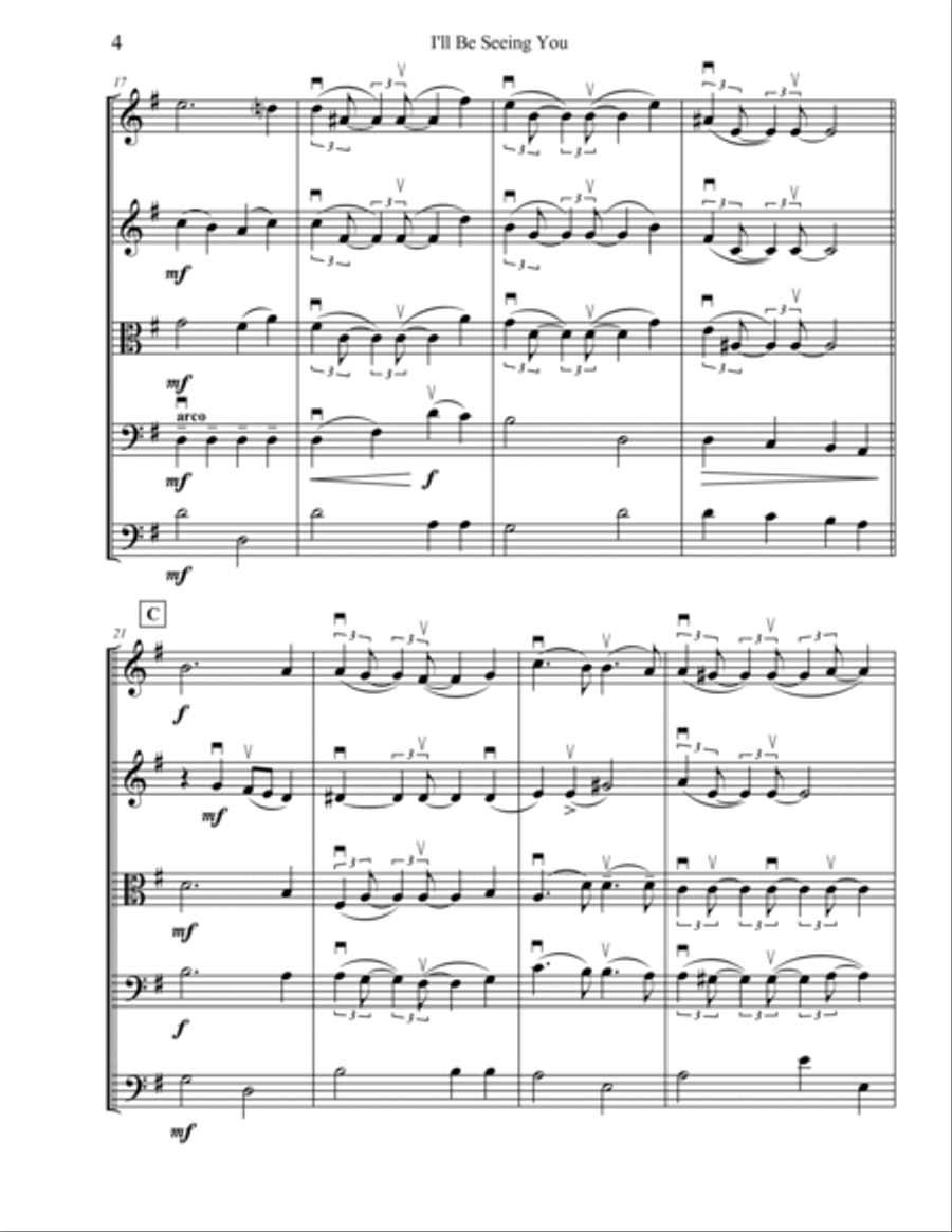 I'll Be Seeing You String Orchestra scores gallery preview page 4