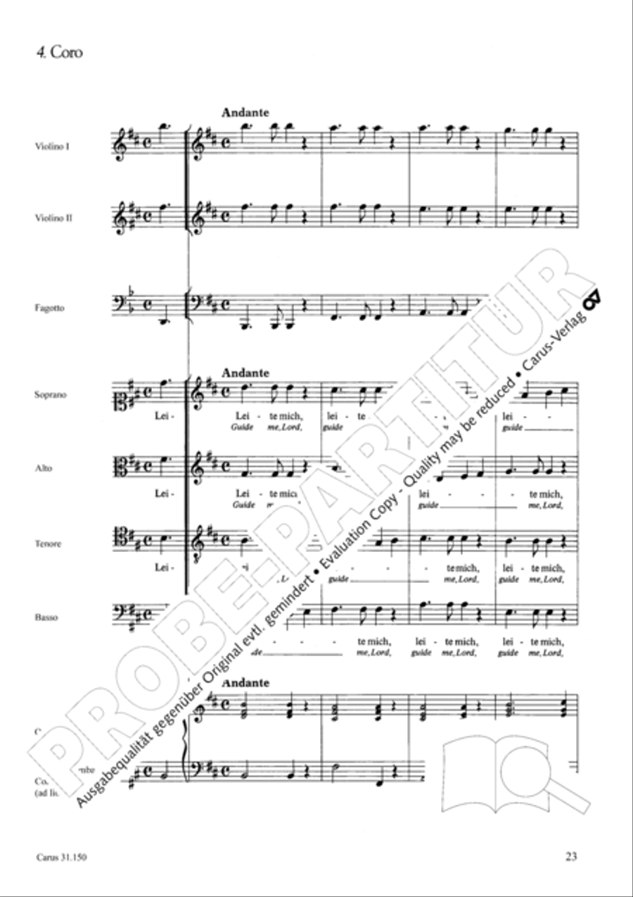 O my Lord, I long for thee (Nach dir, Herr, verlanget mich) 4-Part scores gallery preview page 26