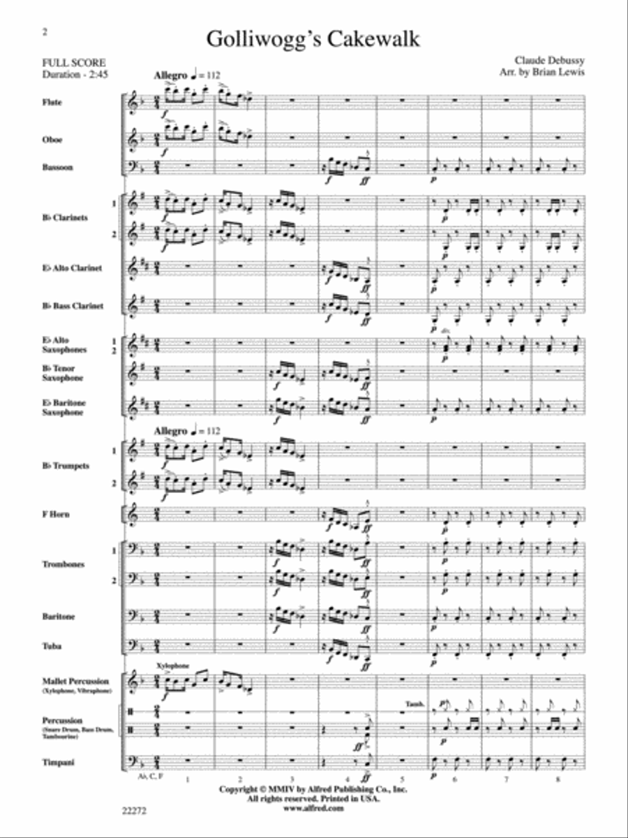 Golliwogg's Cakewalk Golliwogg's Cakewalk Concert Band scores gallery preview page 2