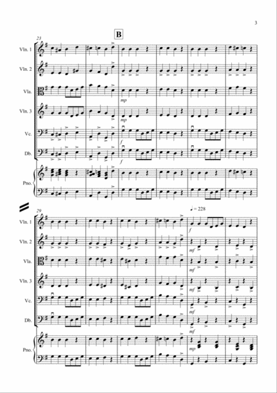 Jo's Jig for String Orchestra String Orchestra scores gallery preview page 3