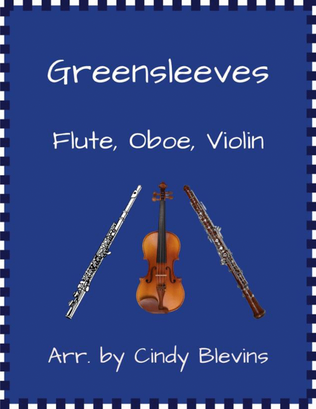 Book cover for Greensleeves, for Flute, Oboe and Violin