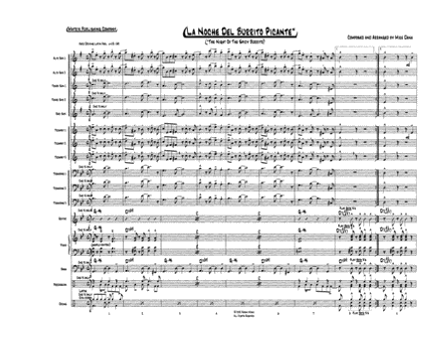 La Noche del Burrito Picante Jazz Ensemble scores gallery preview page 2