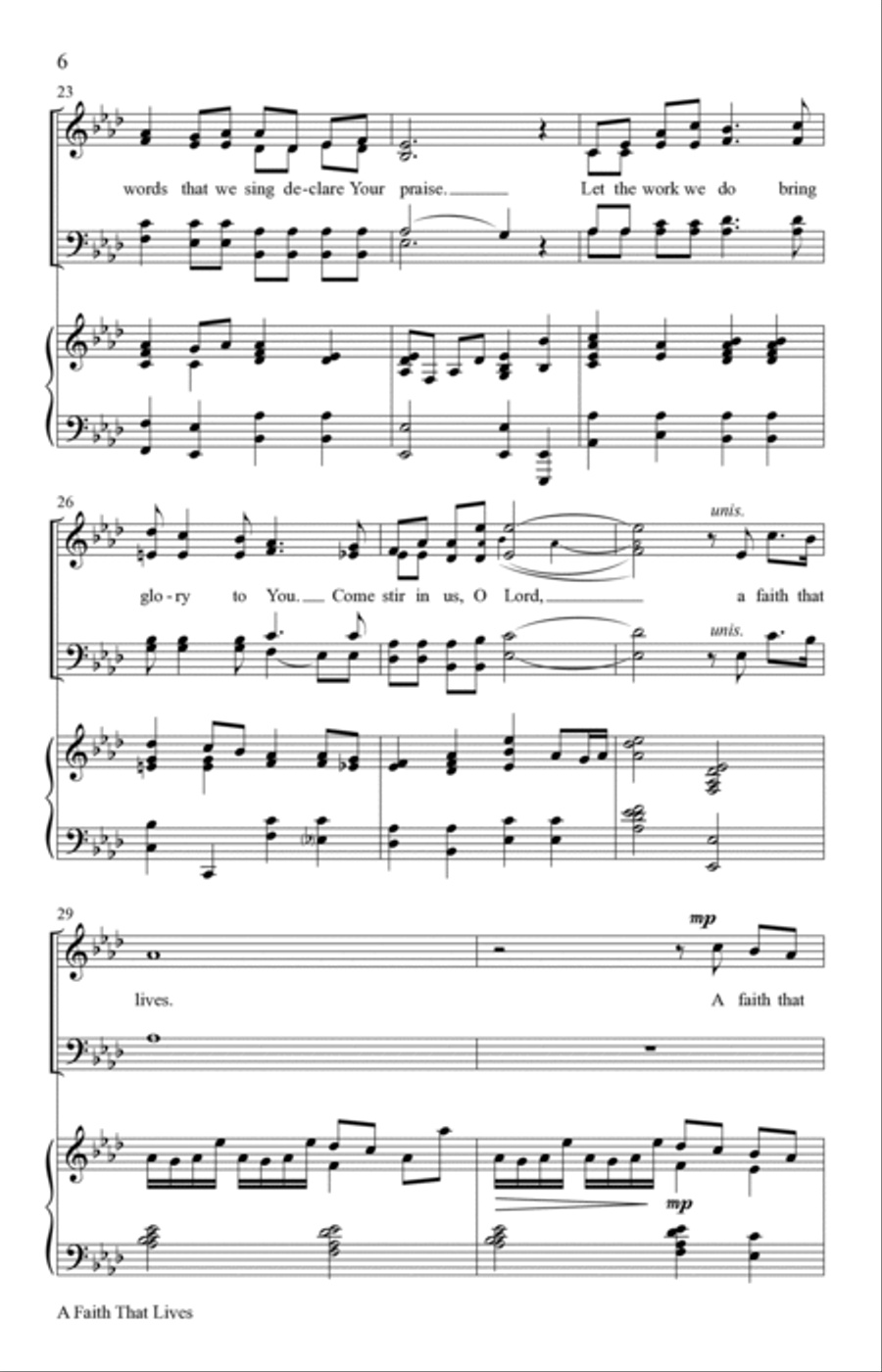 A Faith That Lives 4-Part scores gallery preview page 5
