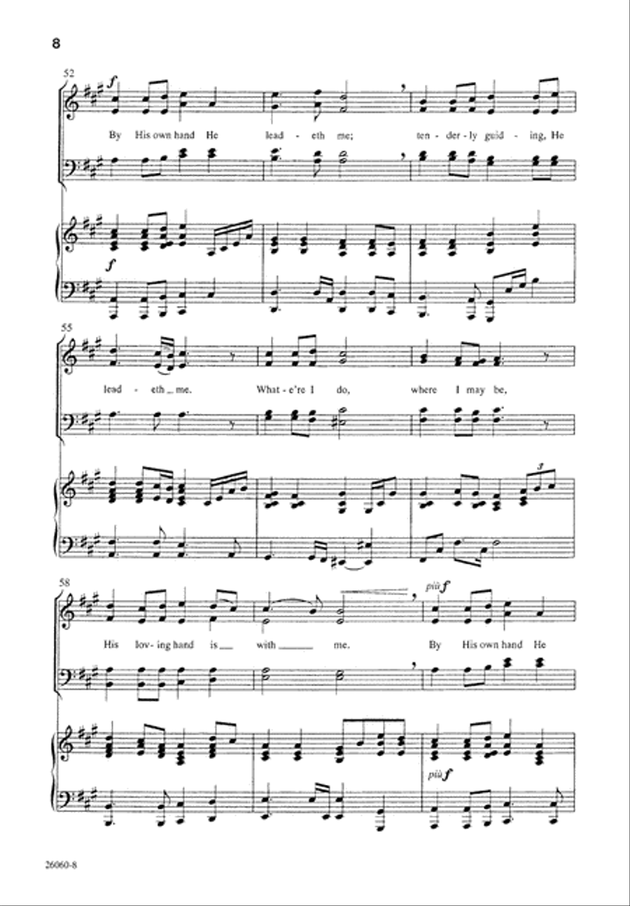 He Leadeth Me 4-Part scores gallery preview page 9