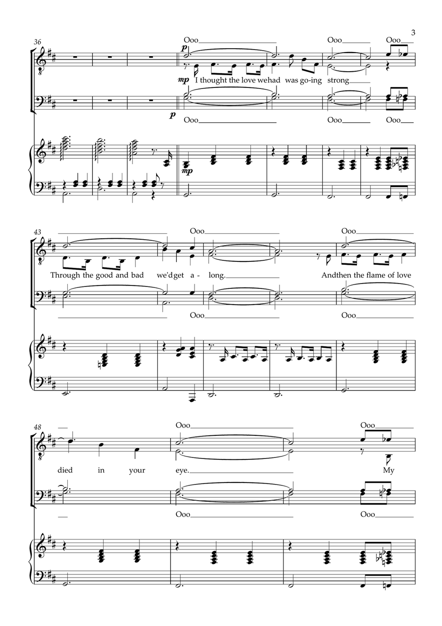The Last Waltz TTBB scores gallery preview page 3