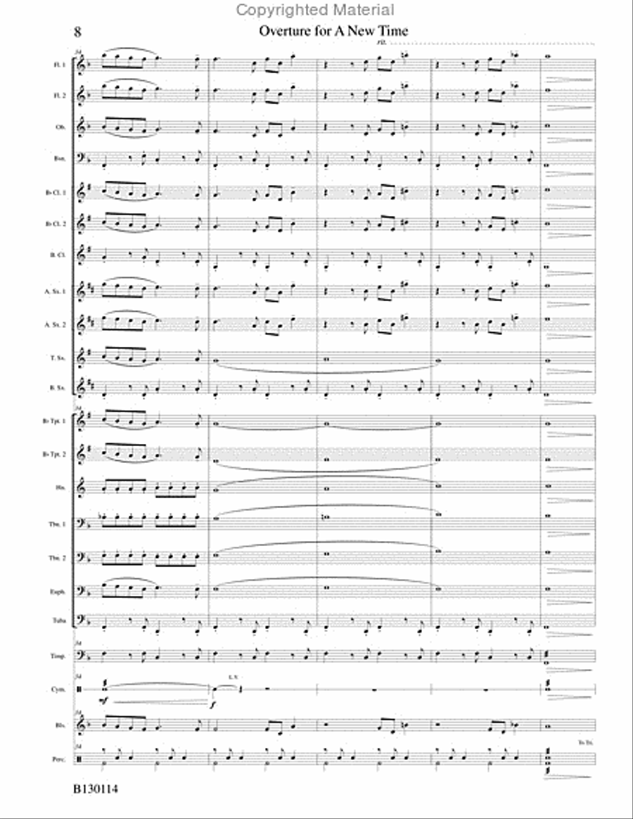 Overture for A New Time Concert Band scores gallery preview page 11