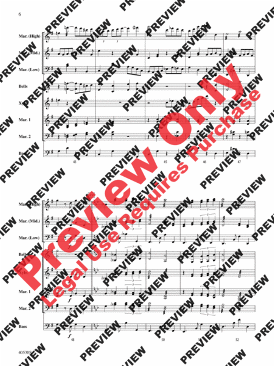 Por Una Cabeza Percussion Ensemble scores gallery preview page 15