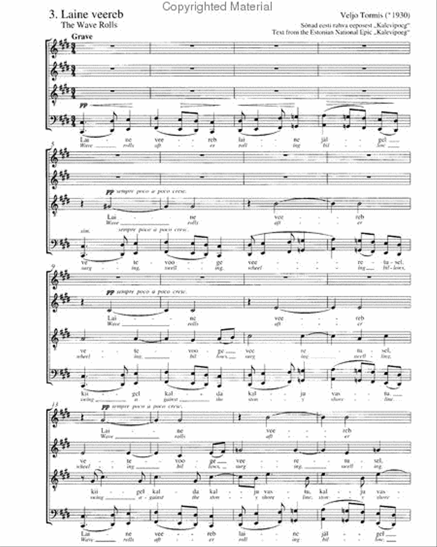 The wave rolls (Wellen rollen) SSAATTBB scores gallery preview page 2